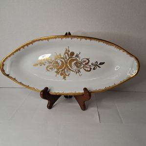 Vintage Birks Handpainted with Gold.Rose.  Handmade in France.